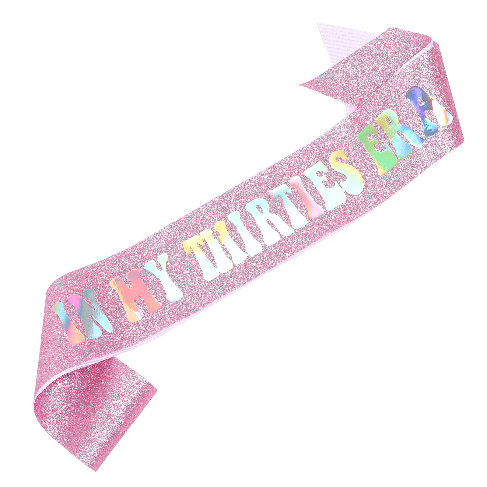 Birthday Sash Glitter - Birthday Sash for Women Glitter Iridescent