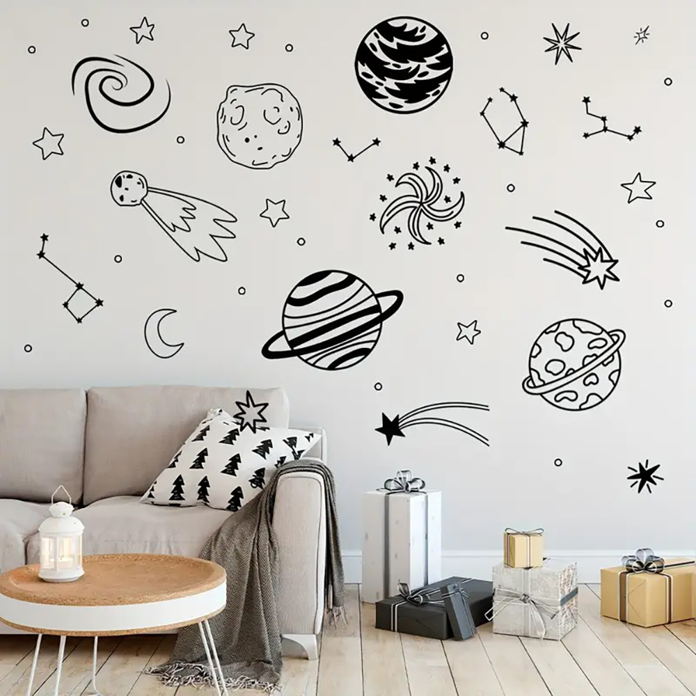 Flower Wall Panel - Large Planetary Meteor Space Themed Plant