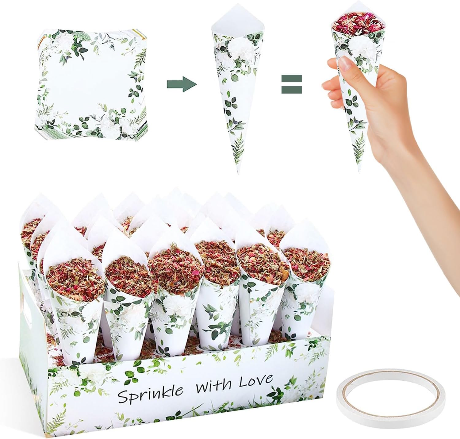 SET 30 Sheets Wedding Paper Co - đánh giá và giá Cotton Candy Cone