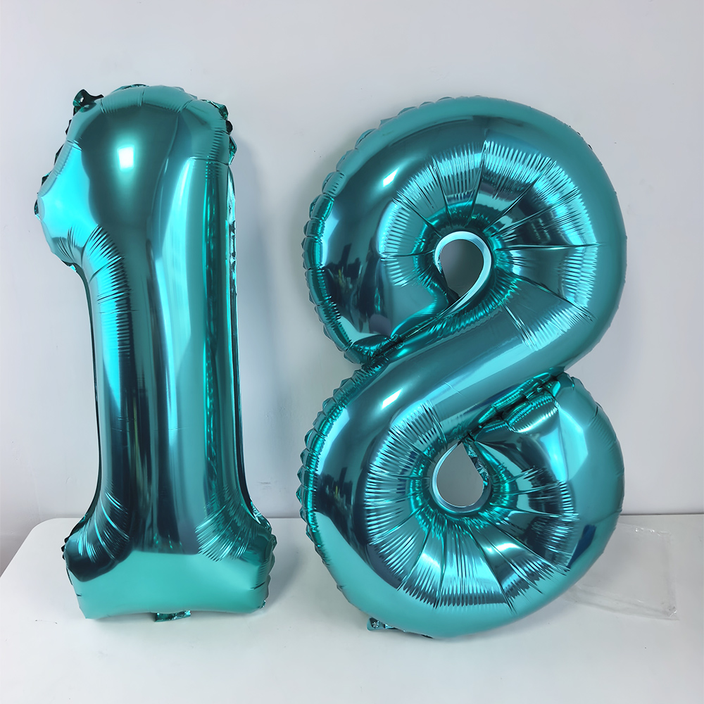 32inch Teal Blue Number 18 Bal - đánh giá và giá Balloon Pump Hand