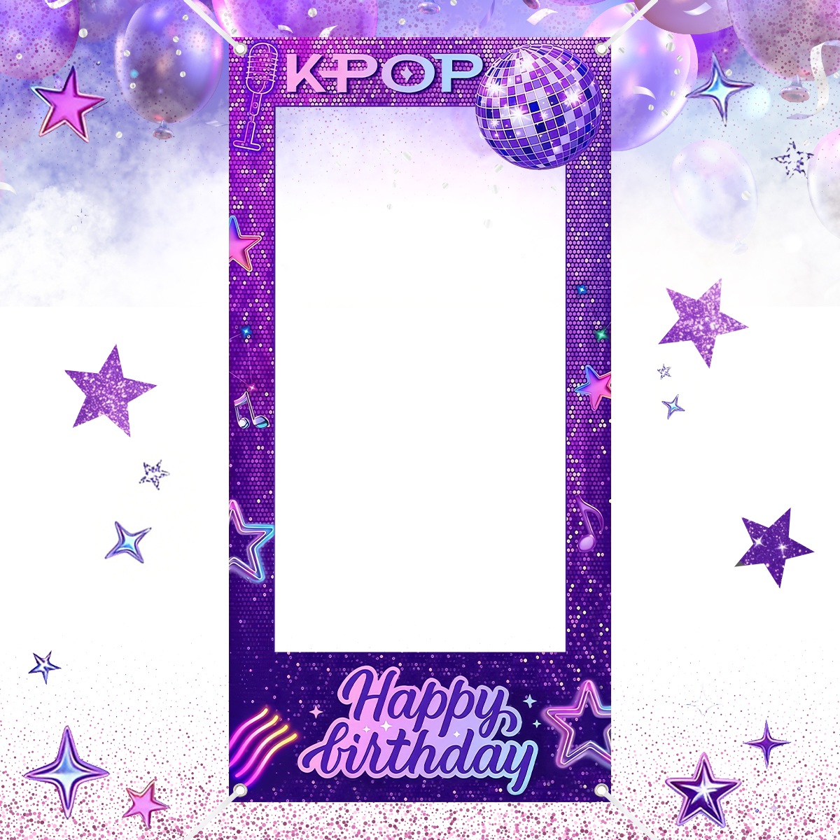 1pc Purple K-POP Photo Frame B - đánh giá và giá Photo Booth Frame