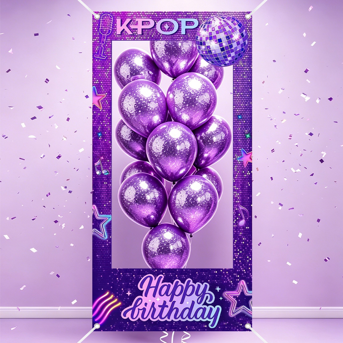 1pc Purple K-POP Photo Frame B - đánh giá và giá Photo Booth Frame