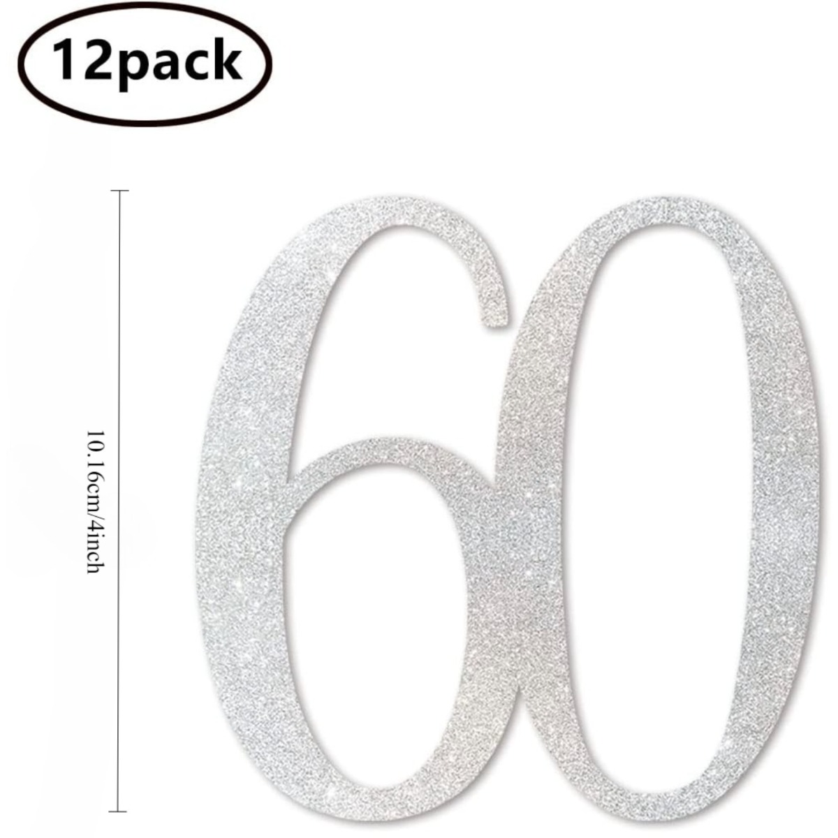 Set of 12 Silver Glitter Stick - đánh giá và giá Centerpiece Stick