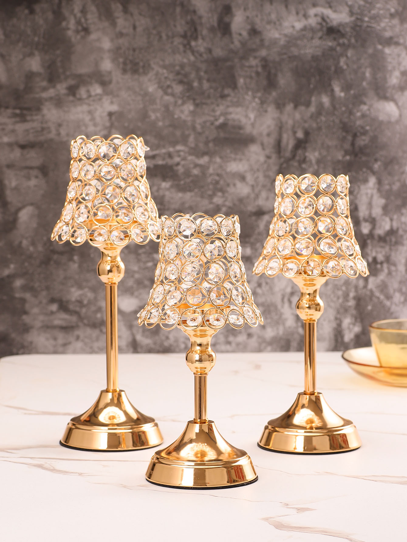 1pc Golden Crystal Candle Hold - đánh giá và giá Centerpiece Stick