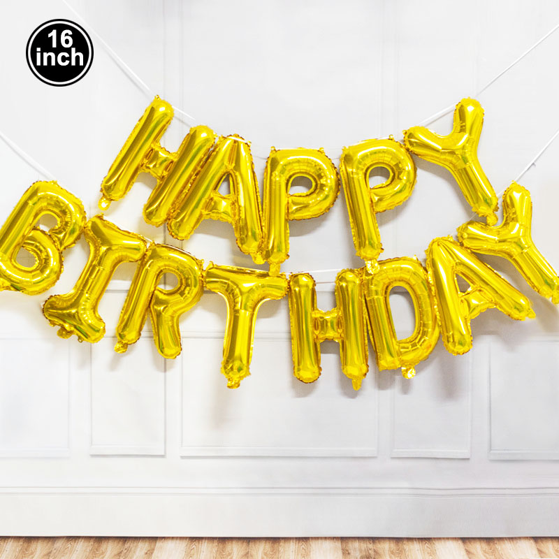 Happy Birthday Decoration Ball - đánh giá và giá Party Banner Gold