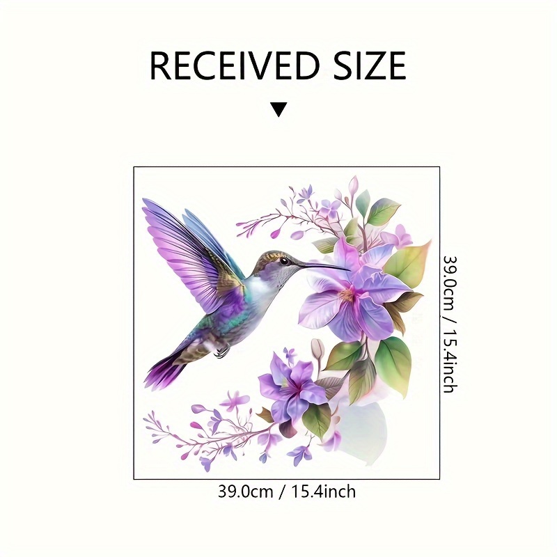 1 Purple Flower and Hummingbir - đánh giá và giá Flower Wall Panel
