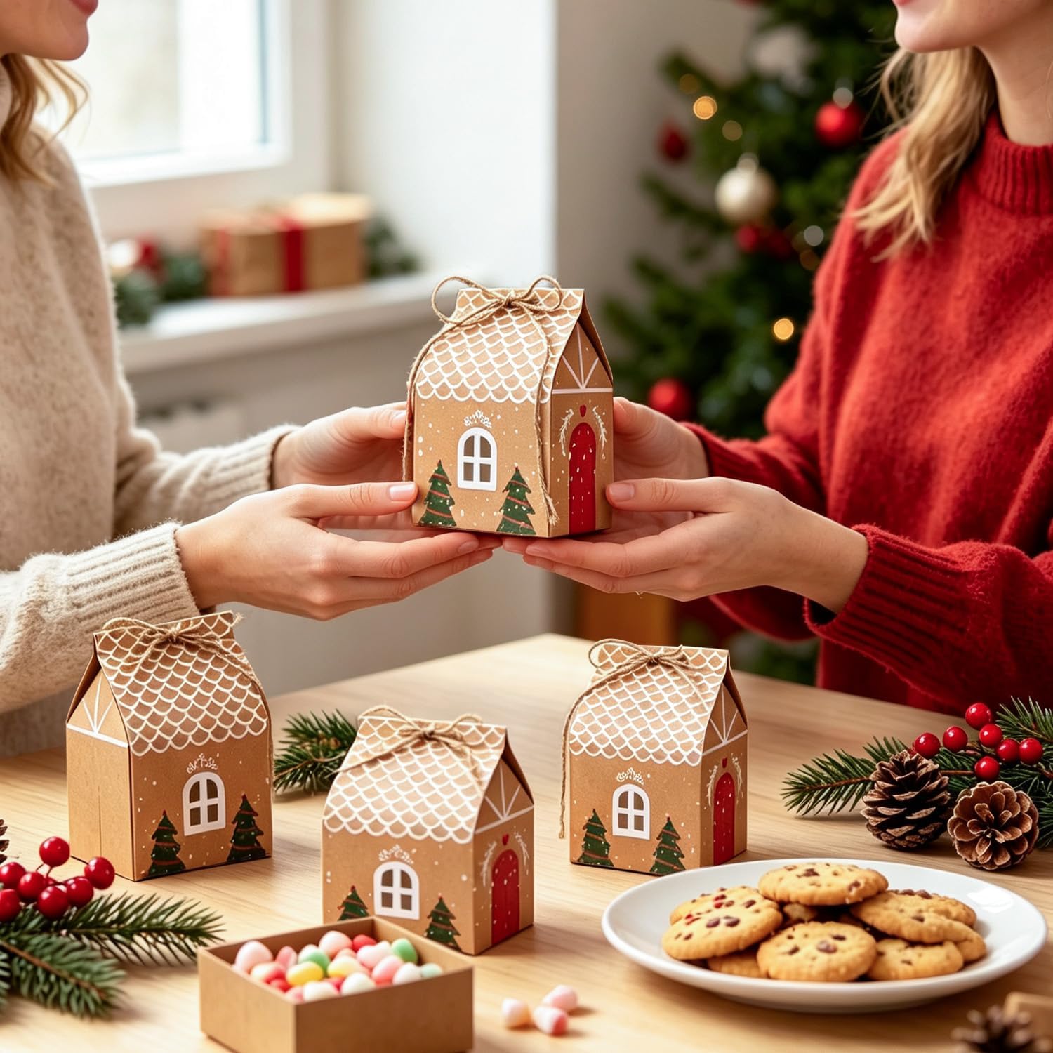 10/50pcs Christmas Gift Bags K - đánh giá và giá Event Party Box