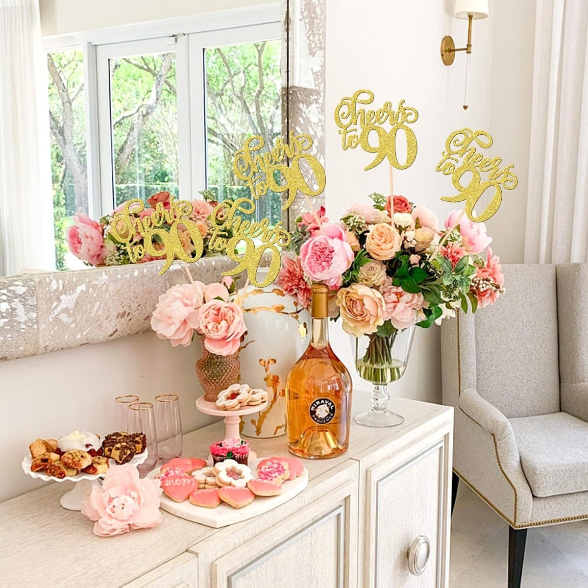 12PCS Cheers to 90 Centerpiece - đánh giá và giá Centerpiece Stick