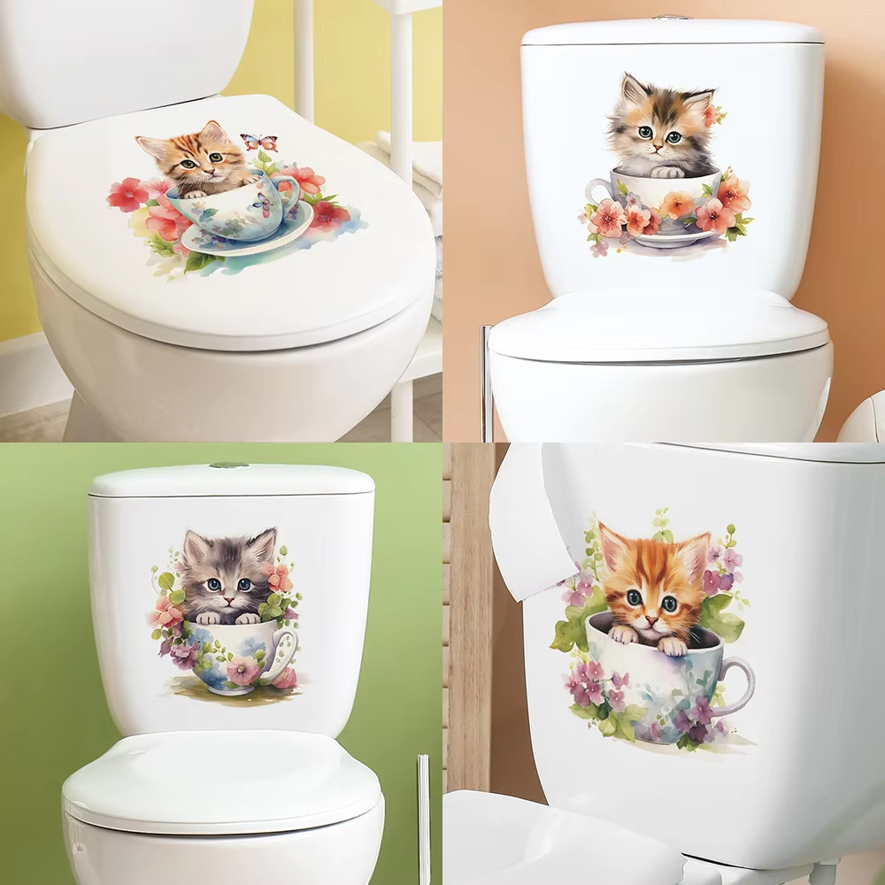 Teacup Cat Flower Wall Sticker - đánh giá và giá Flower Wall Panel
