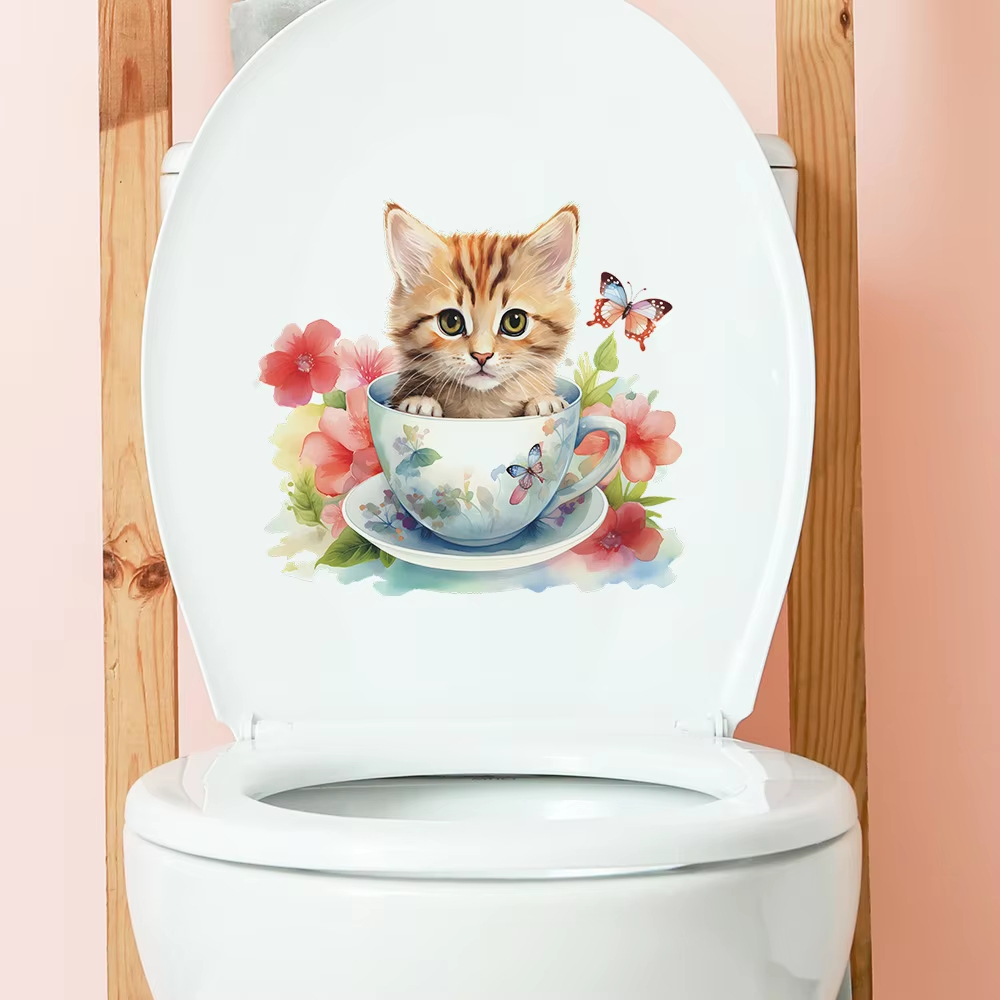 Teacup Cat Flower Wall Sticker - đánh giá và giá Flower Wall Panel