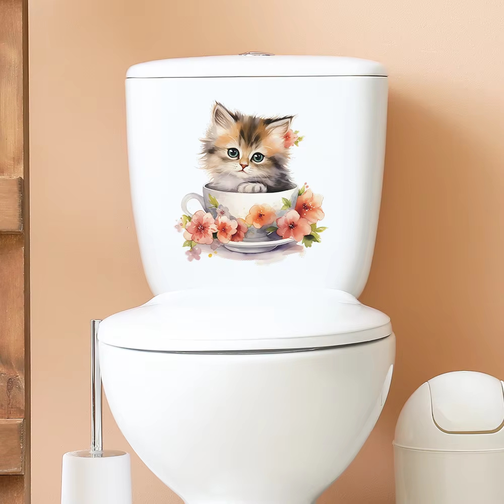 Teacup Cat Flower Wall Sticker - đánh giá và giá Flower Wall Panel