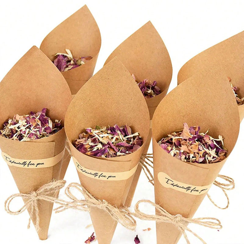 100pcs DIY Natural Kraft Paper - đánh giá và giá Cotton Candy Cone