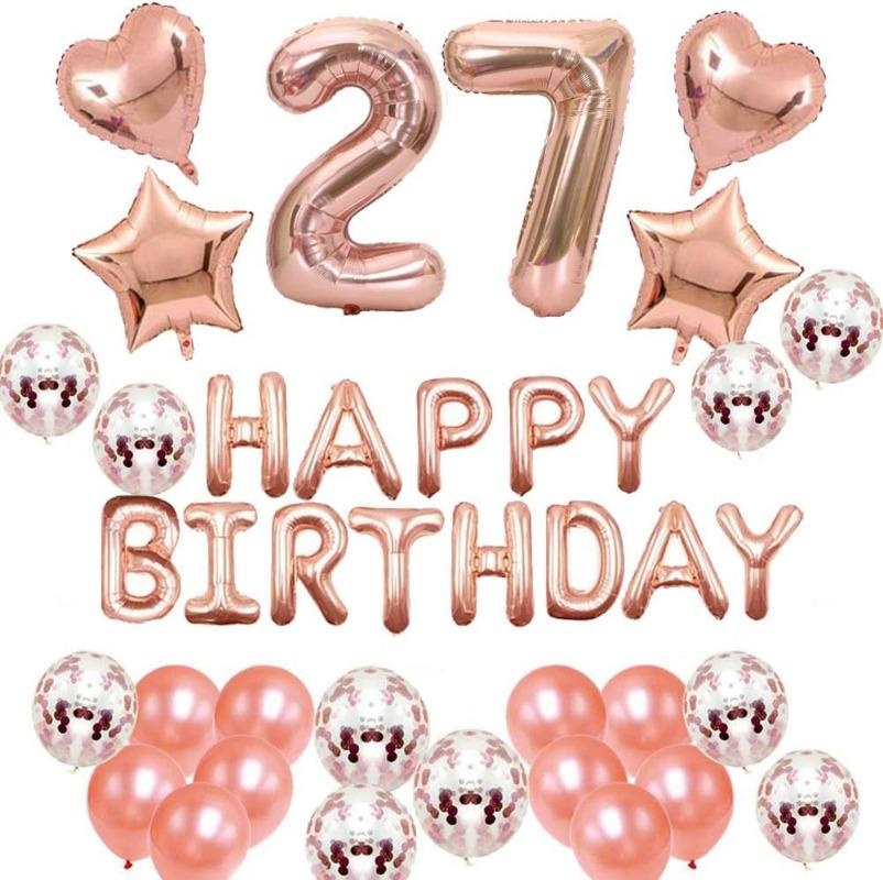 Rose Gold Happy Birthday Banne - đánh giá và giá Party Banner Gold